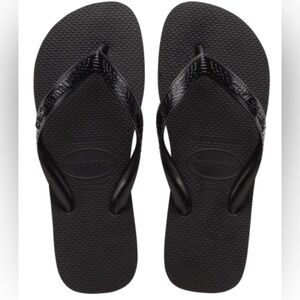 NWT Havaianas Men’s Top Flip Flops Black Size 13